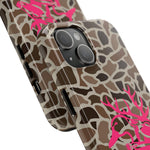 Blisscorners Old School Camo Tough Phone Case, Pink "Deer Duck Fish", Hunting & Fishing Gifts, Accessories Full Wrap Phone Case LM0812