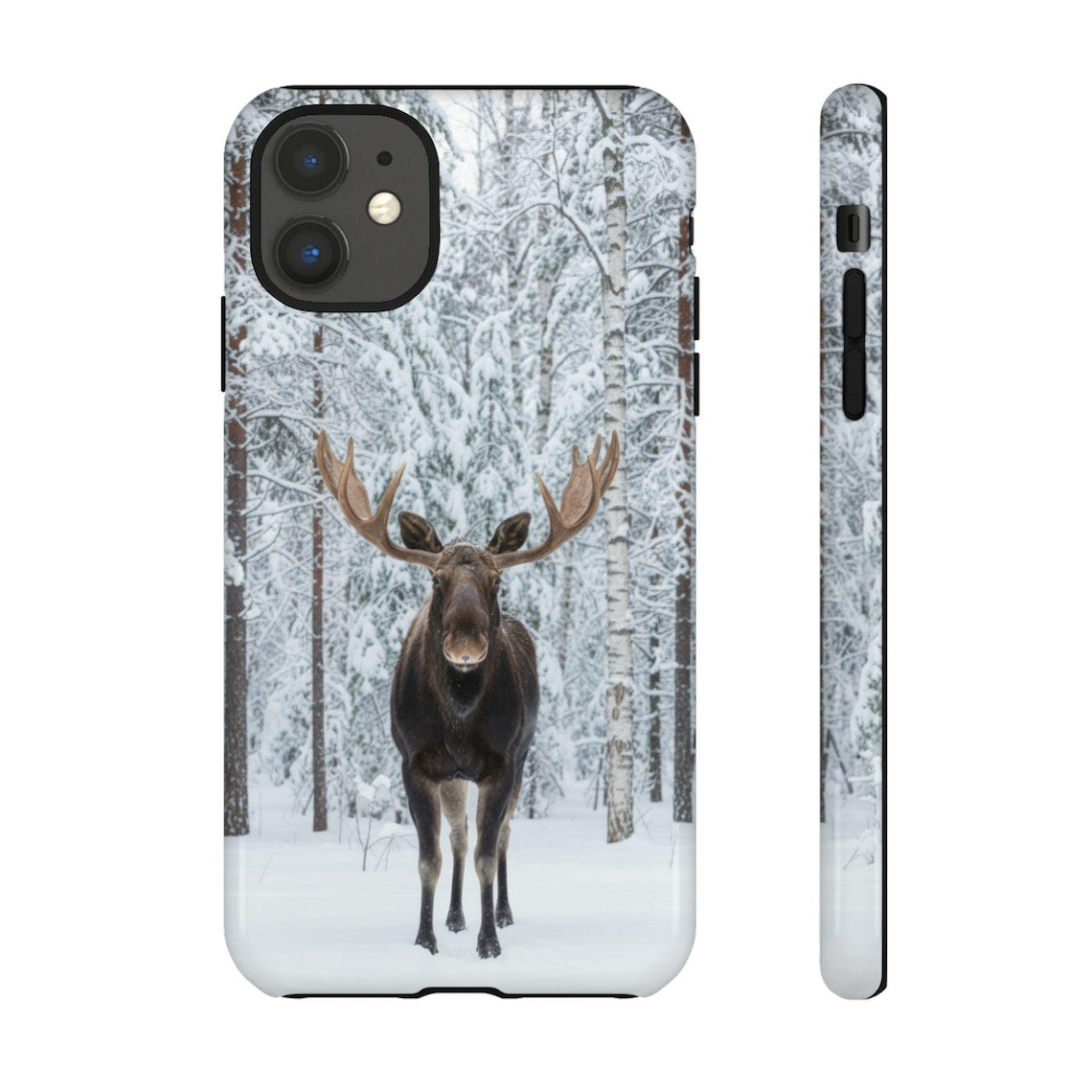 Blisscorners Hunting Moose in Snowy Forest Full Wrap Phone Case LM1012