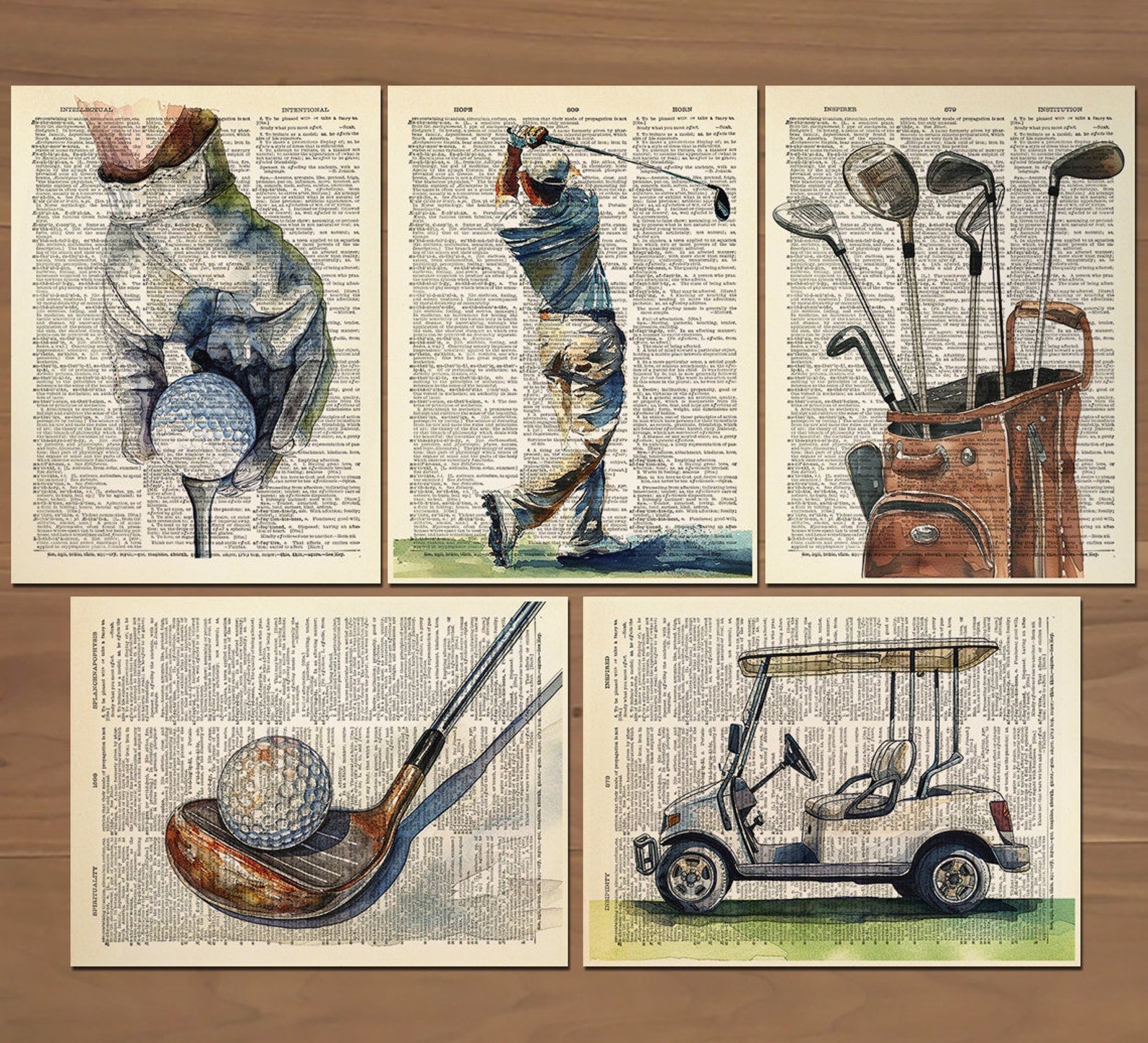 Blisscorners Vintage Golf Canvas, Golf Gift For Men, Golf Decor LM2611