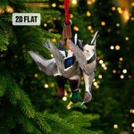 Blisscorners Duck Hunting Flat Ornament, Hunting Rearview Mirror Car Accessories, Hunting Christmas Ornament, Xmas Gift for Dad, Husband, Hunting Lover 2D Flat LM2211