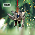 Blisscorners Duck Hunting Flat Ornament, Hunting Rearview Mirror Car Accessories, Hunting Christmas Ornament, Xmas Gift for Dad, Husband, Hunting Lover 2D Flat LM2211