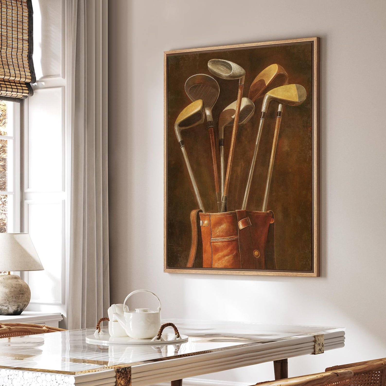 Blisscorners Vintage Golf Club Wall Art, Golf Canvas, Gifts for Golf Lovers, Golf Decor LM2611