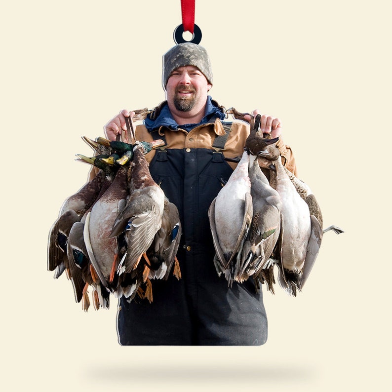 Blisscorners Custom Photo Hunting Ornament Gift for Deer Hunter