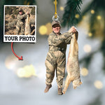 Blisscorners Custom Photo Deer Hunting Ornament Gift for Deer Hunter
