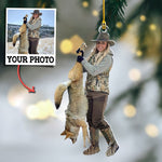 Blisscorners Custom Photo Deer Hunting Ornament Gift for Deer Hunter