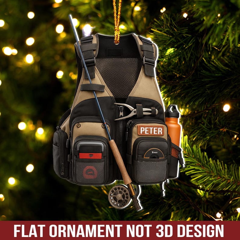 Blisscorners Custom Fishing Ornament: Gift for Fisherman, Dad Ornament
 2D Flat