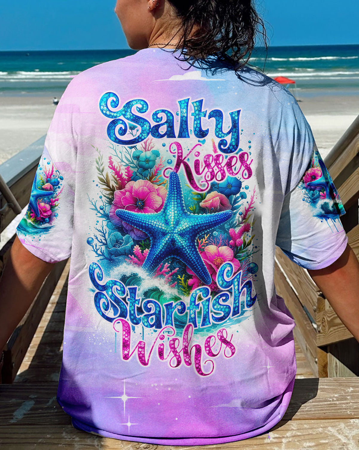 BLISSCORNERS SALTY KISSES AND STARFISH WISHES ALL OVER PRINT