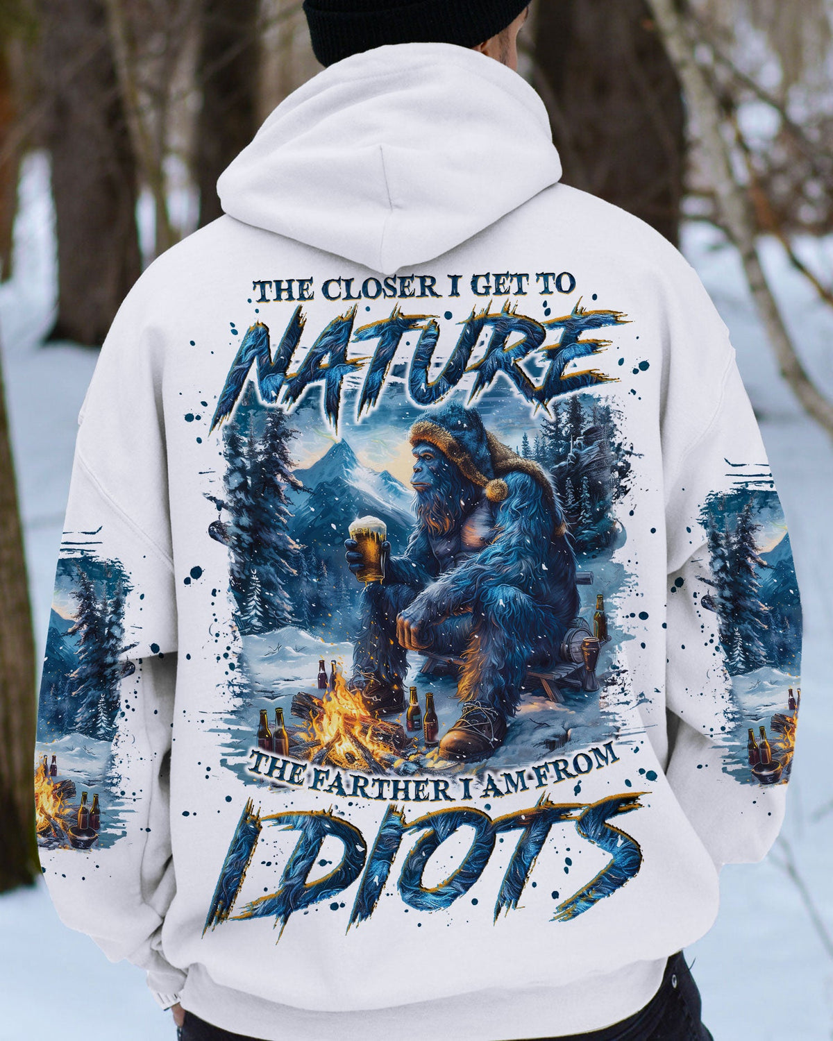 BLISSCORNERS THE CLOSER I GET TO NATURE BIGFOOT ALL OVER PRINT
