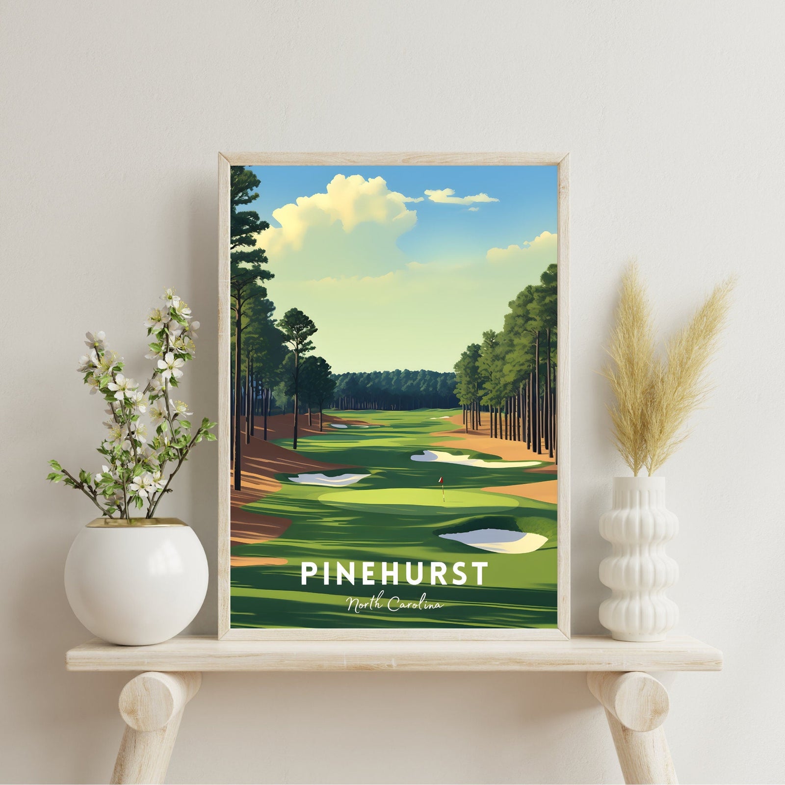 Blisscorners Pinehurst Golf Course Canvas, Gifts For Golf Lovers, Golf Decor LM2611