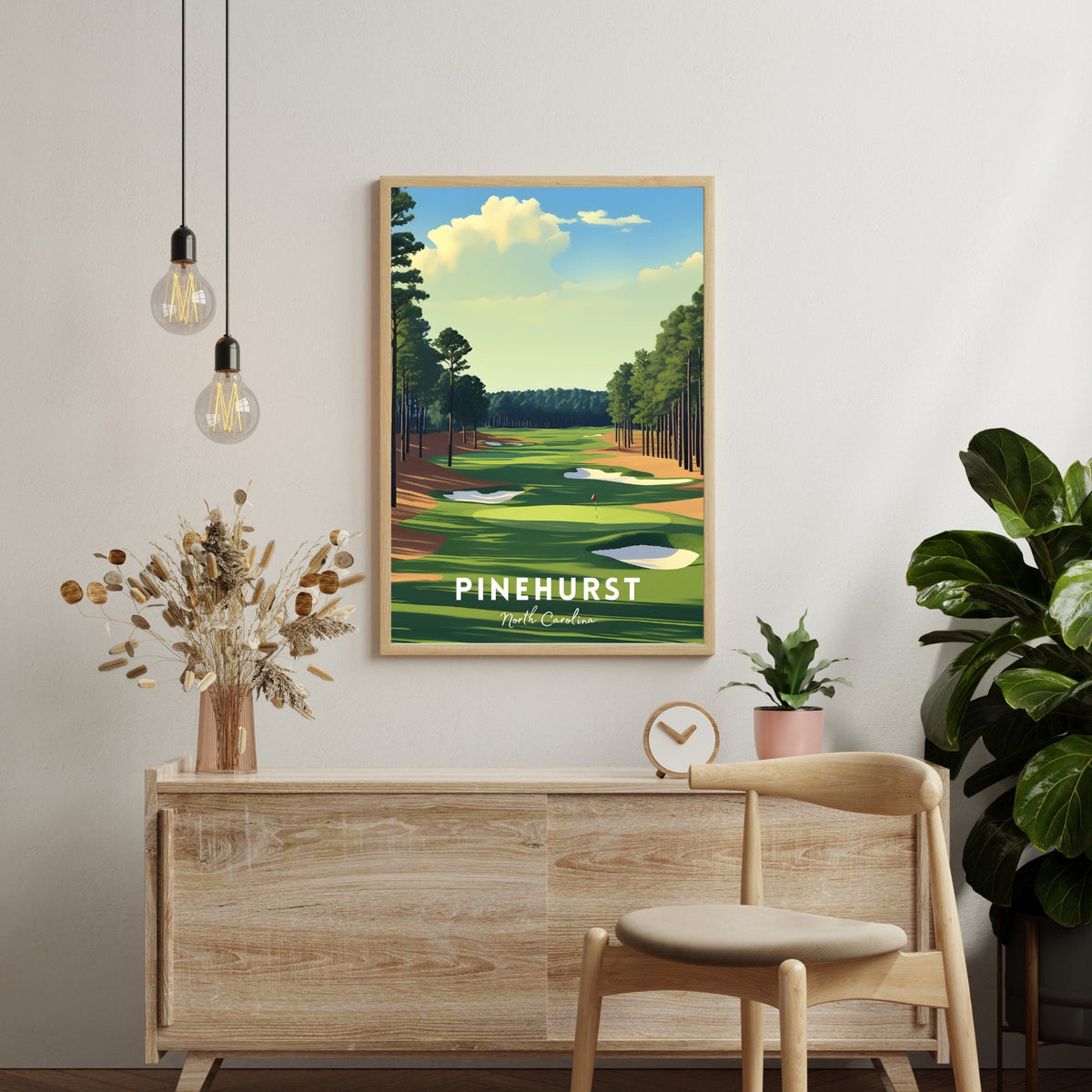 Blisscorners Pinehurst Golf Course Canvas, Gifts For Golf Lovers, Golf Decor LM2611