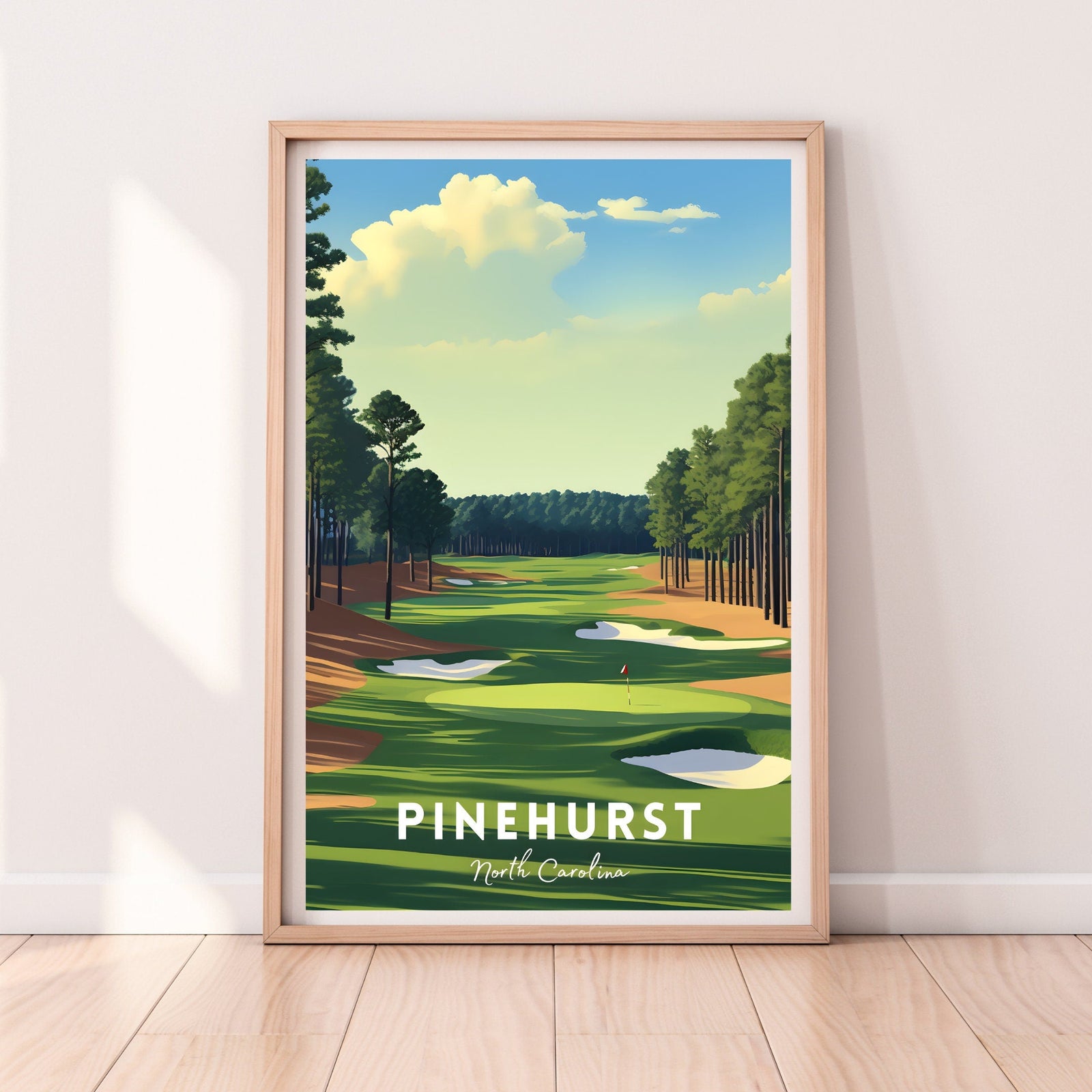 Blisscorners Pinehurst Golf Course Canvas, Gifts For Golf Lovers, Golf Decor LM2611