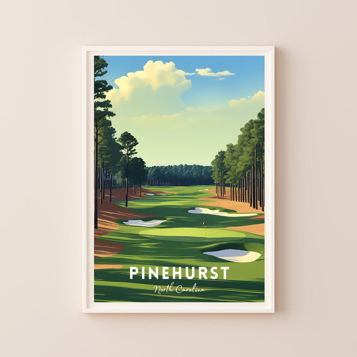 Blisscorners Pinehurst Golf Course Canvas, Gifts For Golf Lovers, Golf Decor LM2611
