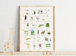Blisscorners Alphabet Wall Art Golf Canvas, Gifts For Golf Lovers, Golf Decor LM2611