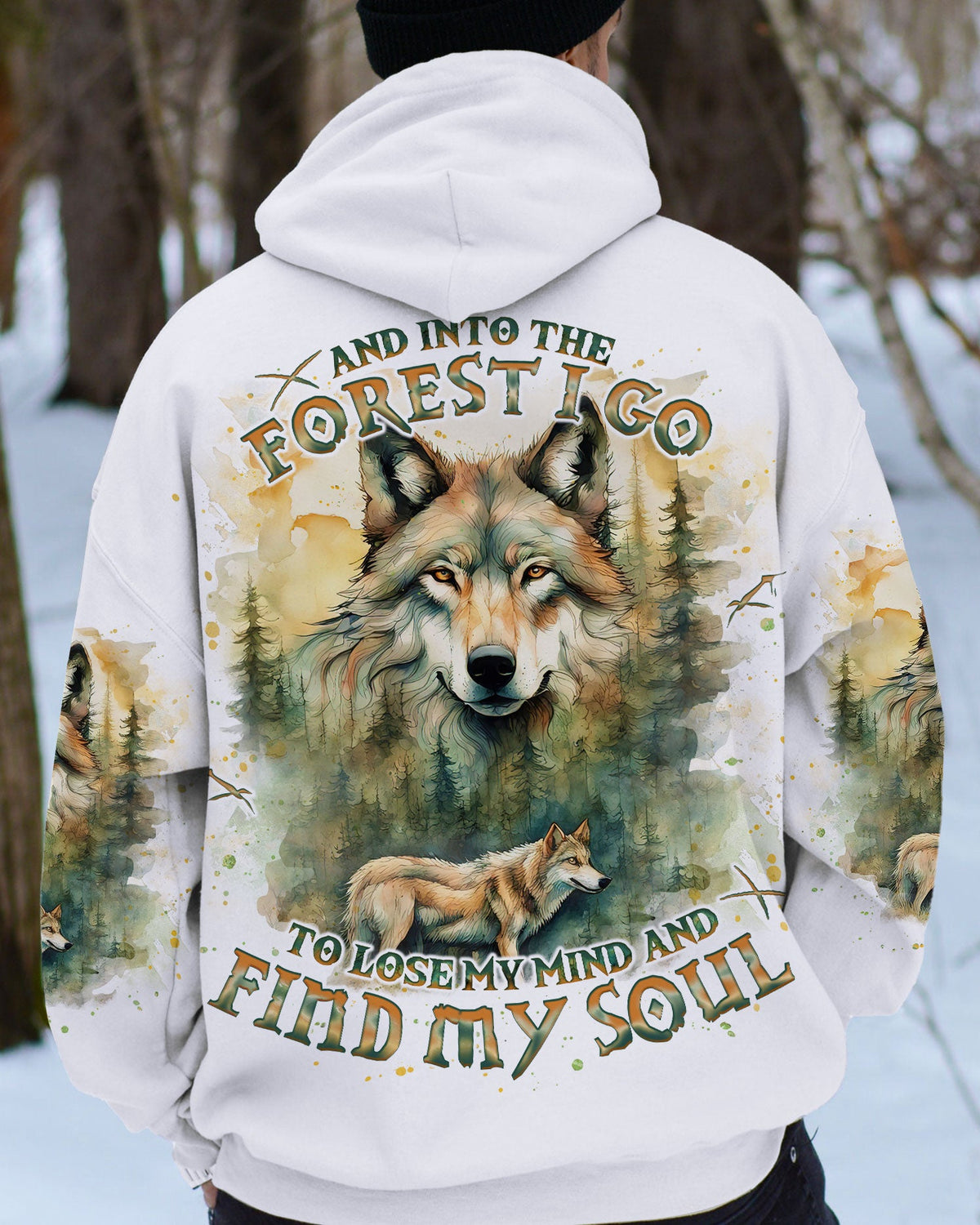 BLISSCORNERS AND INTO THE FOREST I GO WOLF ALL OVER PRINT