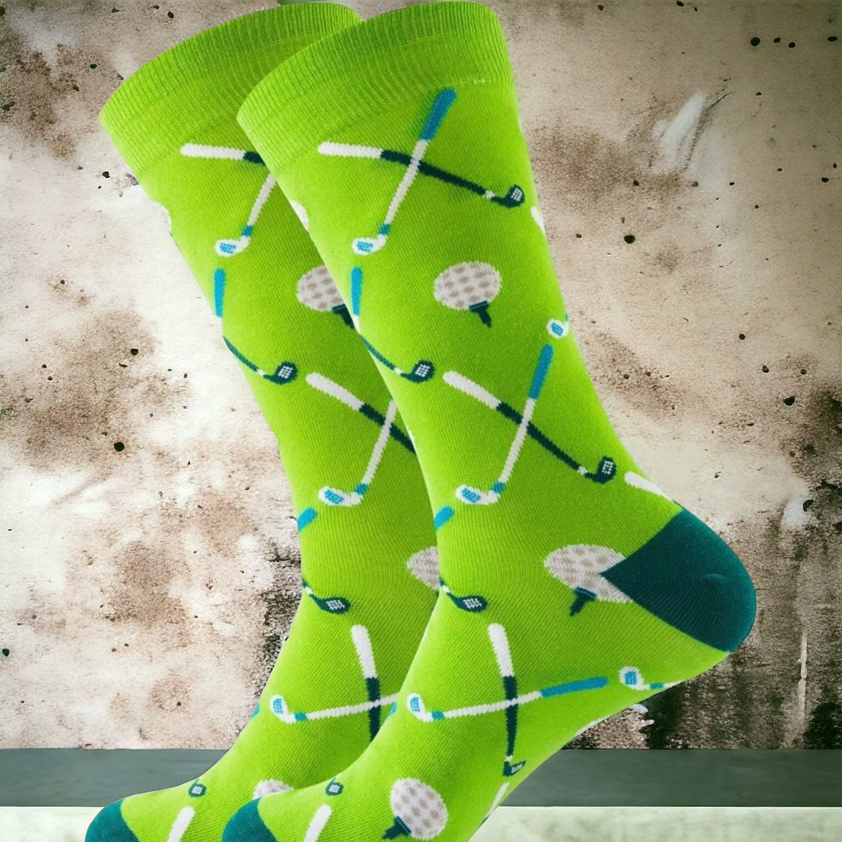 Blisscorners Green Golf Sock, Sock Gift Ideas Golfer Gift Idea, Funny Socks, Dad Present Christmas Golf Gift, Golfing ApparelLM2611