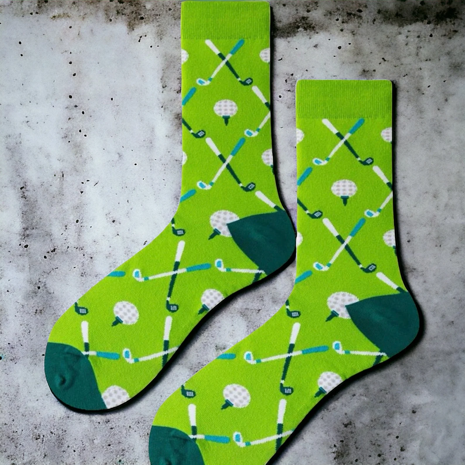 Blisscorners Green Golf Sock, Sock Gift Ideas Golfer Gift Idea, Funny Socks, Dad Present Christmas Golf Gift, Golfing ApparelLM2611