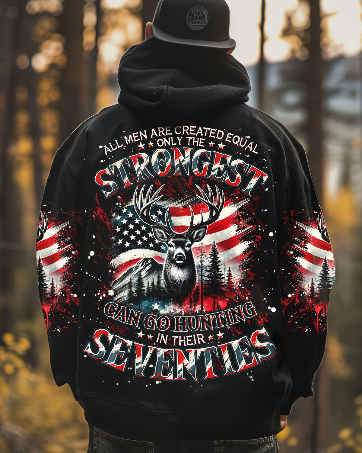 BLISSCORNERS GO HUNTING IN THEIR SEVENTIES DEER ALL OVER PRINT