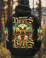 BLISSCORNERS SHOOTING DEERS AND DRINKING BEERS ALL OVER PRINT