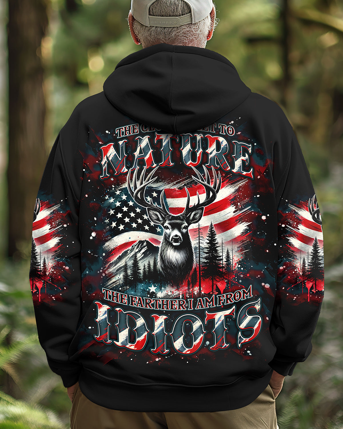 BLISSCORNERS THE CLOSER I GET TO NATURE DEER ALL OVER PRINT