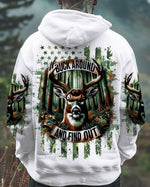 BLISSCORNERS BUCK AROUND AND FIND OUT DEER HUNTING ALL OVER PRINT