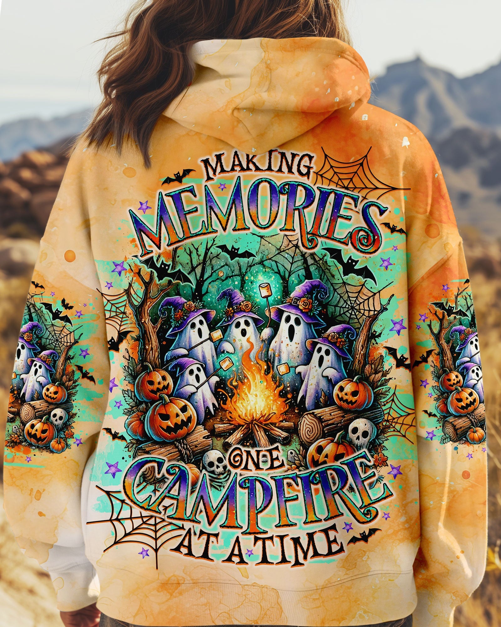 BLISSCORNERS MAKING MEMORIES ONE CAMPFIRE AT A TIME BOOS HALLOWEEN ALL OVER PRINT