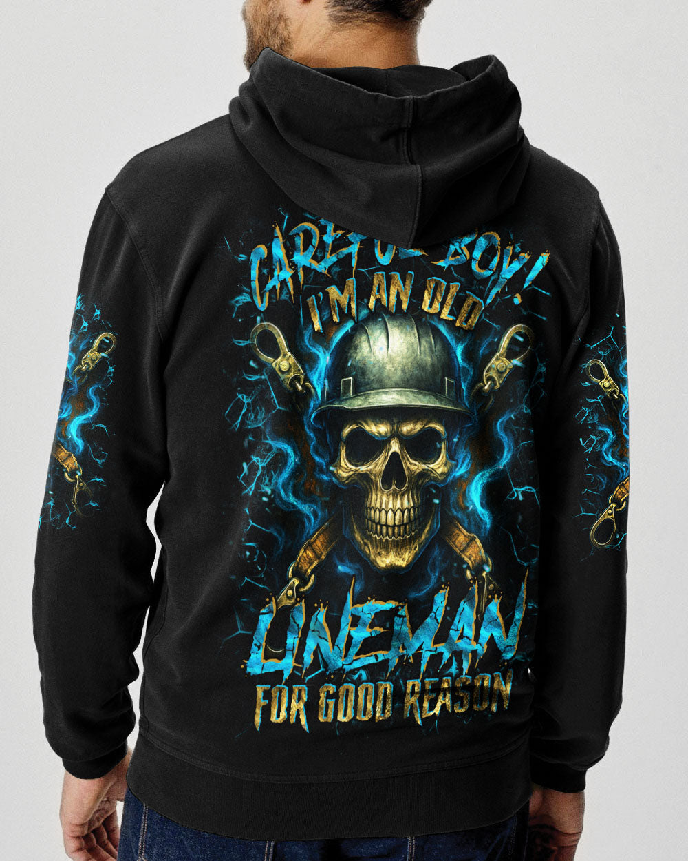 BLISSCORNERS LINEMAN BACKBONE OF AMERICA SKULL ALL OVER PRINT