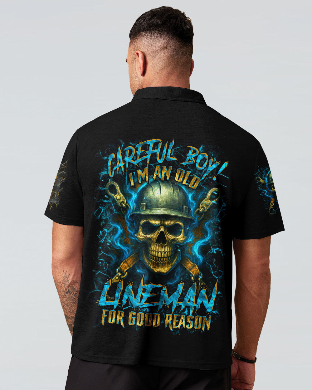 BLISSCORNERS LINEMAN BACKBONE OF AMERICA SKULL ALL OVER PRINT