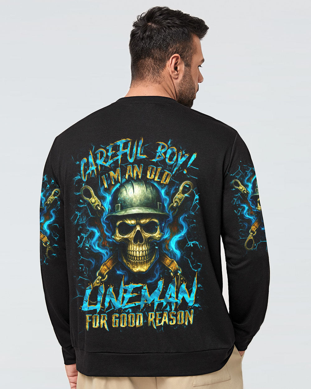 BLISSCORNERS LINEMAN BACKBONE OF AMERICA SKULL ALL OVER PRINT