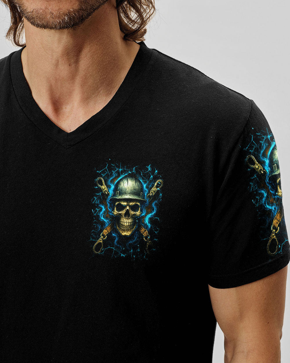 BLISSCORNERS LINEMAN BACKBONE OF AMERICA SKULL ALL OVER PRINT