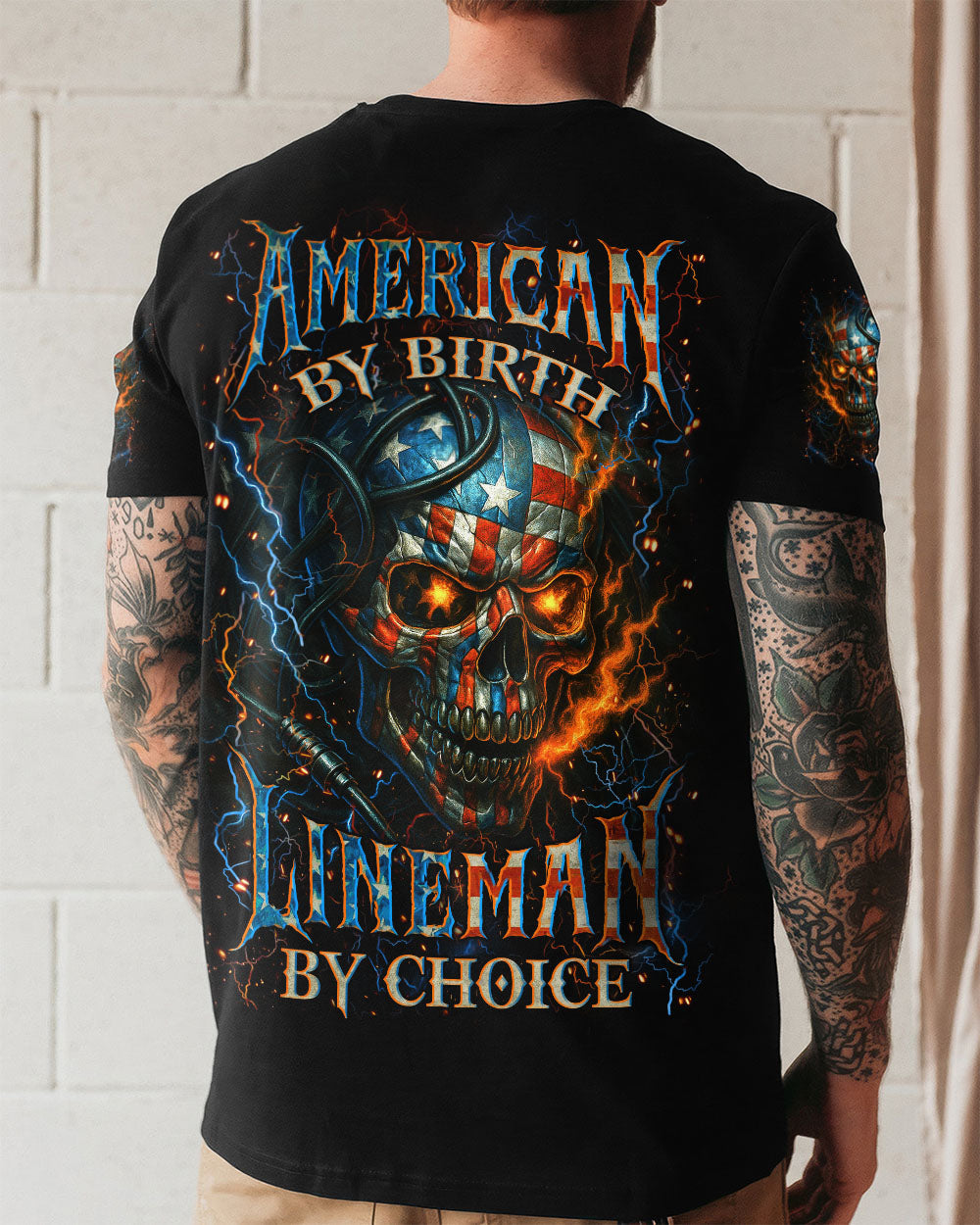 BLISSCORNERS LINEMAN I AM BECOMING A LEGEND SKULL ALL OVER PRINT