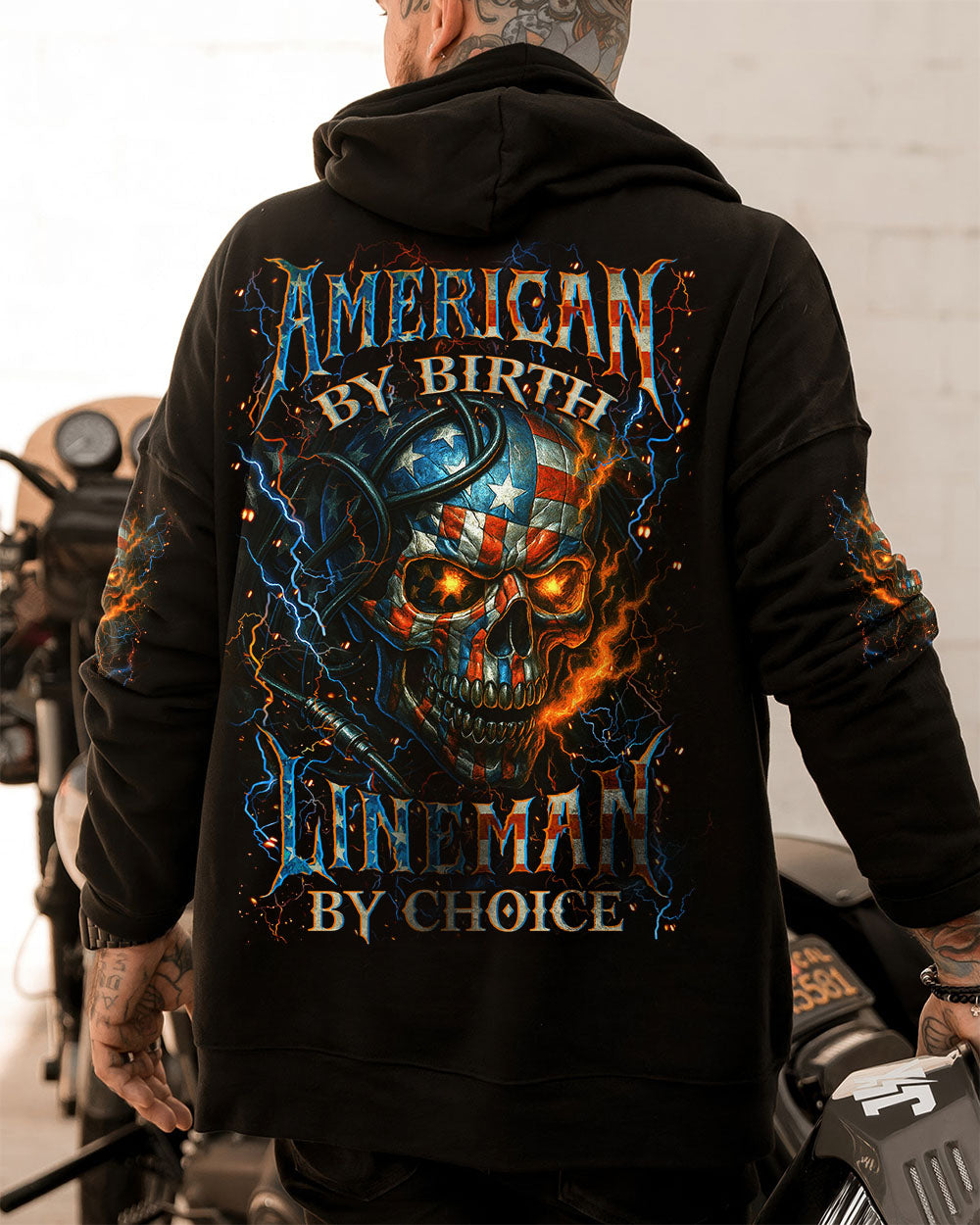 BLISSCORNERS LINEMAN I AM BECOMING A LEGEND SKULL ALL OVER PRINT