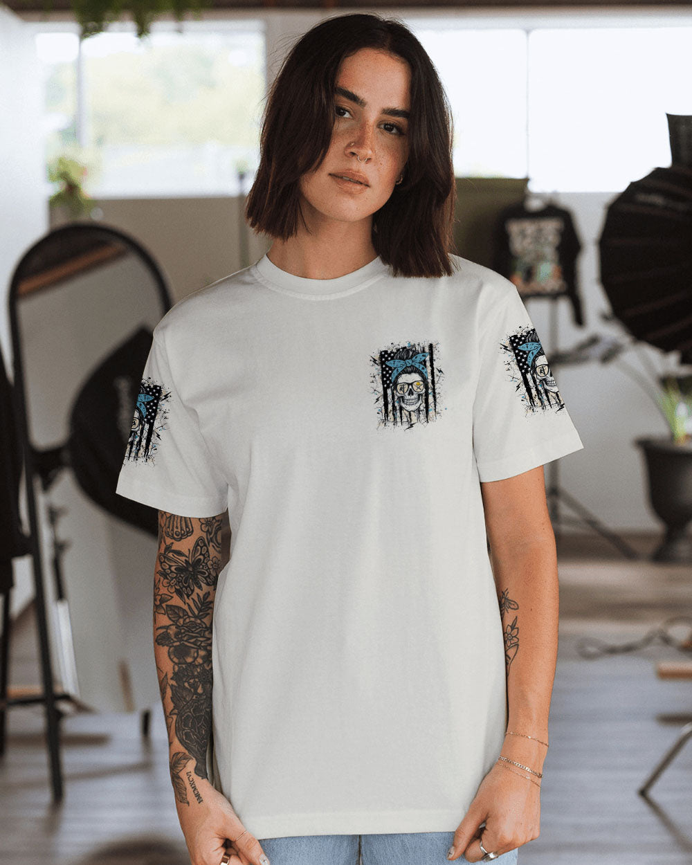 BLISSCORNERS RETIRED BUT FOREVER A LINEMAN AT HEART SKULL ALL OVER PRINT