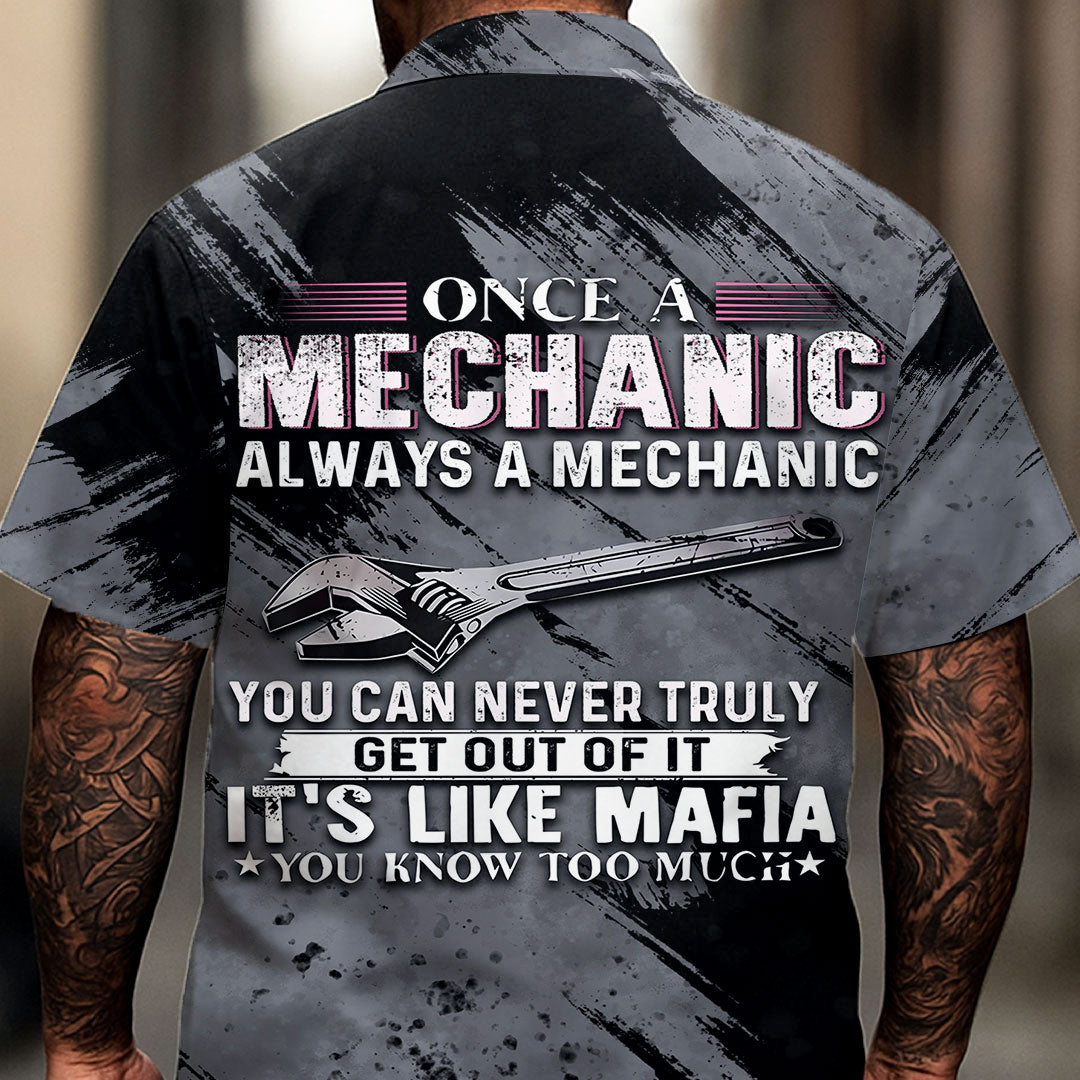 Blisscorners Once A Mechanic Always A Mechanic Shirt Funny Printed Vintage Mechanic Unisex T Shirt