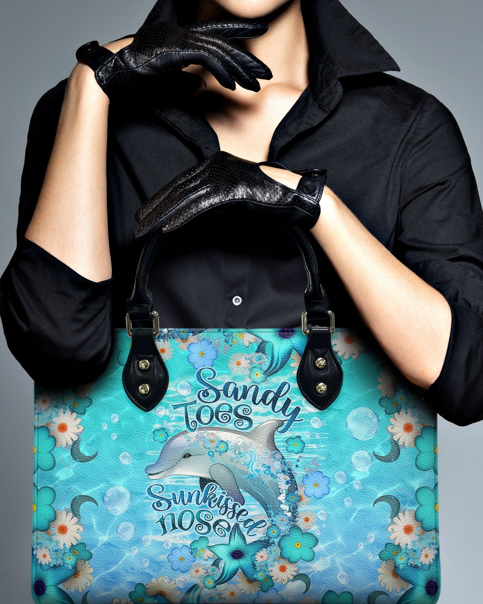BLISSCORNERS SANDY TOES SUNKISSED NOSE DOLPHIN LEATHER HANDBAG