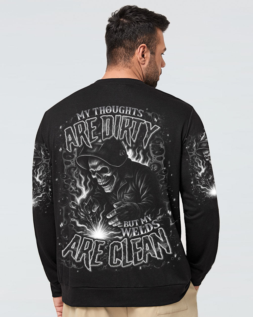 BLISSCORNERS I MAY BE OLD BUT I WAS A MECHANIC SKULL ALL OVER PRINT