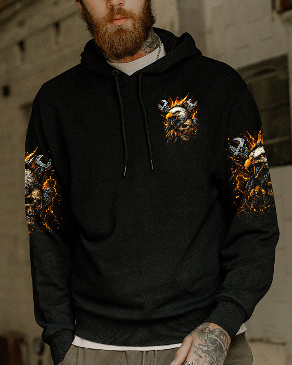 BLISSCORNERS DIESEL MECHANIC I KEEP THE BIG RIGS ROLLIN SKULL ALL OVER PRINT