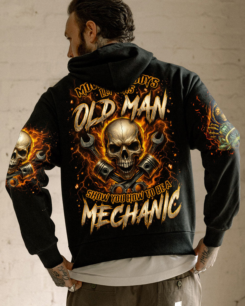BLISSCORNERS I'M THAT DIESEL MECHANIC EAGLE SKULL ALL OVER PRINT