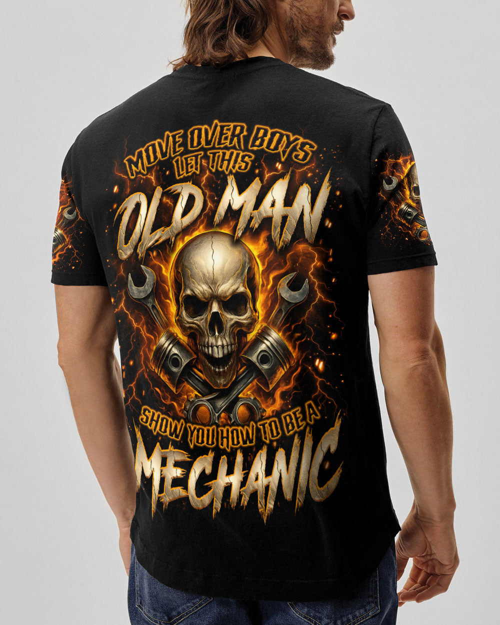 BLISSCORNERS I'M THAT DIESEL MECHANIC EAGLE SKULL ALL OVER PRINT