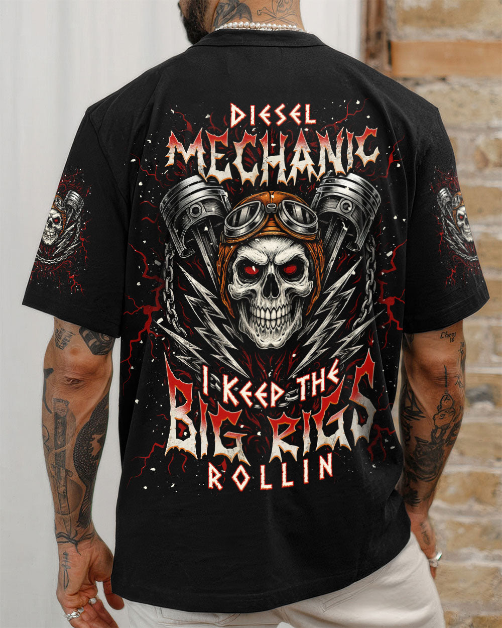 BLISSCORNERS I CAN FIX STUPID BUT IT GONNA COST YOU SKULL MECHANIC ALL OVER PRINT