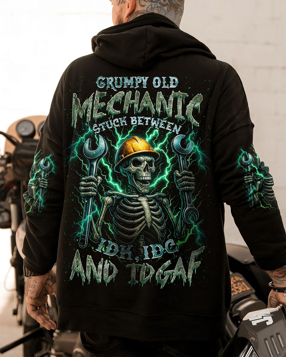 BLISSCORNERS MOVE OVER BOYS  MECHANIC SKULL ALL OVER PRINT