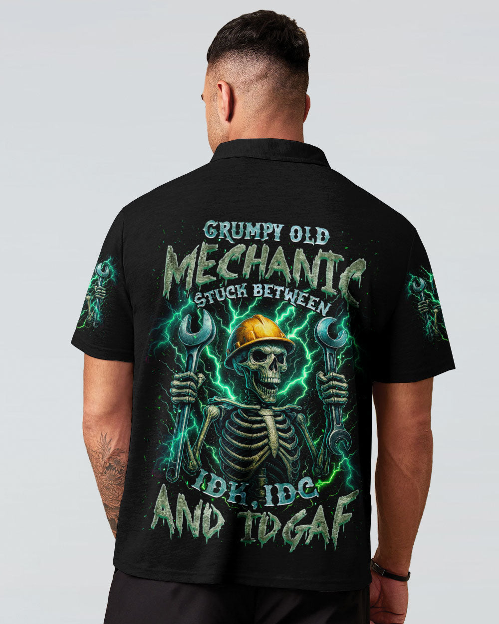 BLISSCORNERS MOVE OVER BOYS  MECHANIC SKULL ALL OVER PRINT