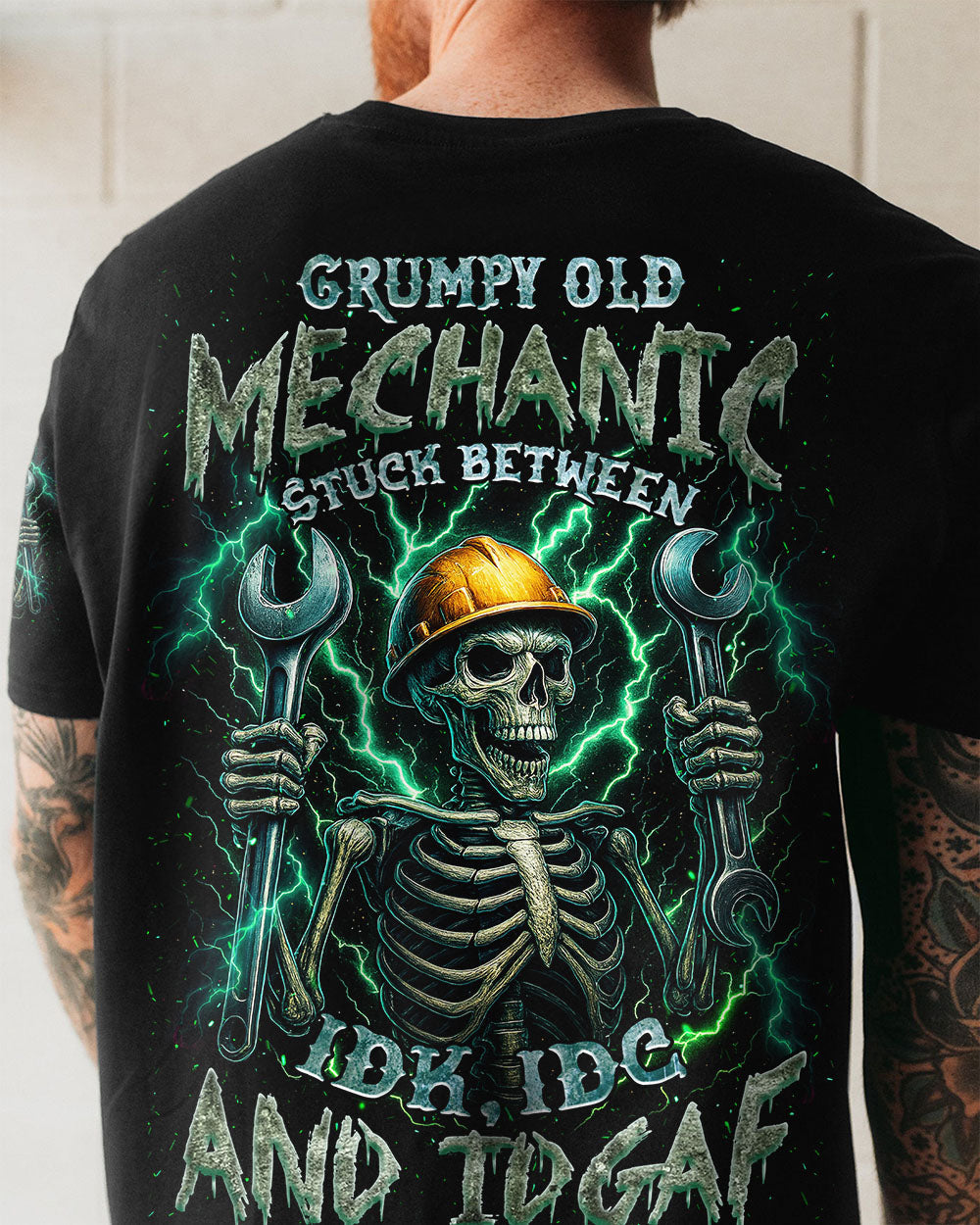 BLISSCORNERS MOVE OVER BOYS  MECHANIC SKULL ALL OVER PRINT