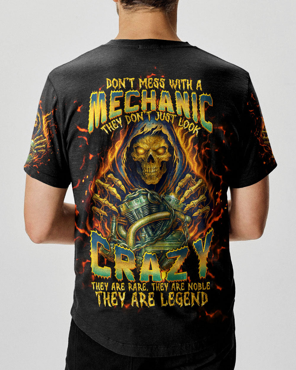 BLISSCORNERS GRUMPY OLD MECHANIC STUCK BETWEEN SKULL ALL OVER PRINT