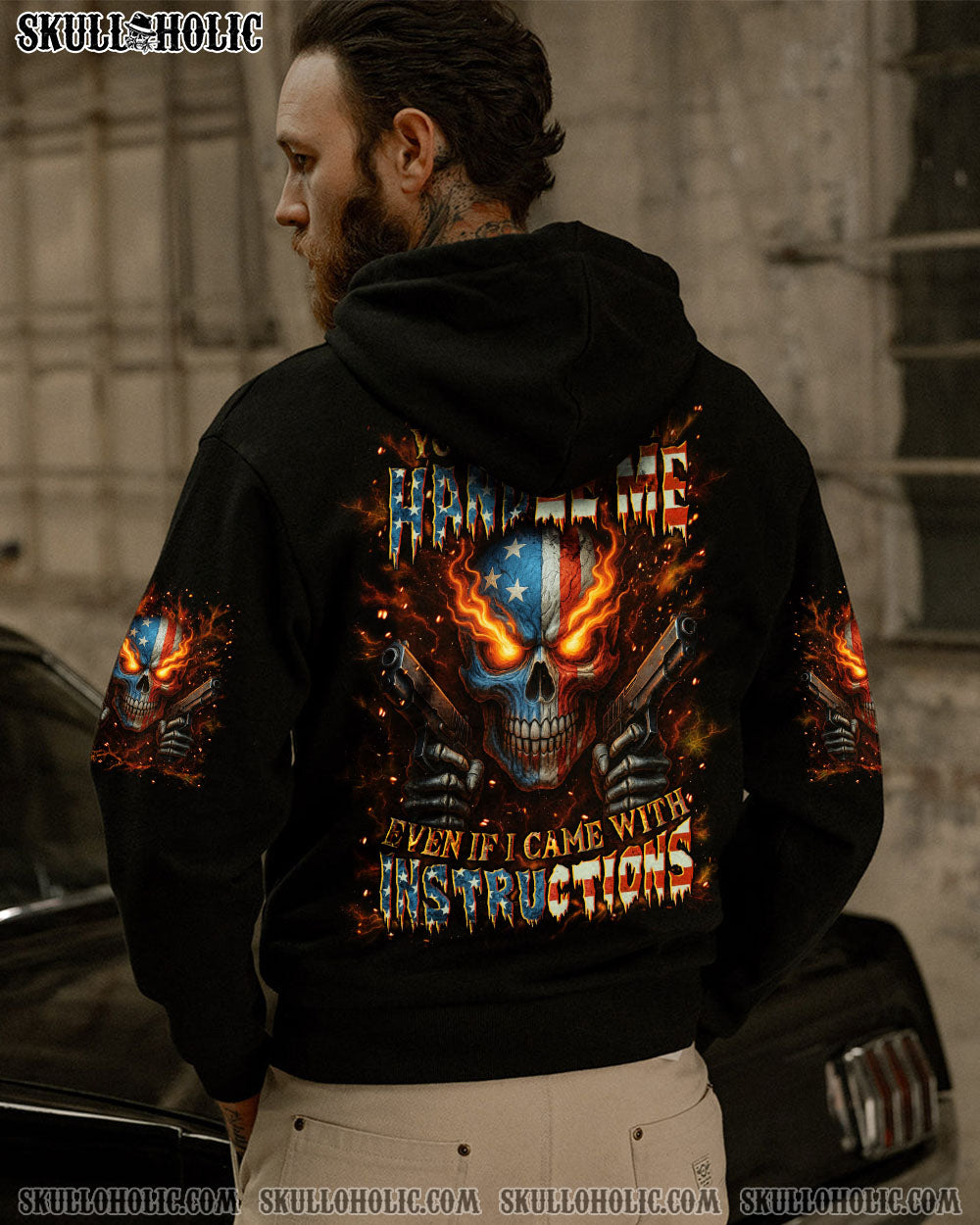 BLISSCORNERS YOU COULDN'T HANDLE ME SKULL ALL OVER PRINT