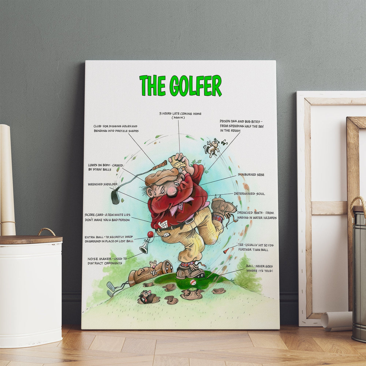 Blisscorners The Golfer Canvas, Golf Canvas Wall Art, Gifts For Golf Lovers, Golf Decor LM2611