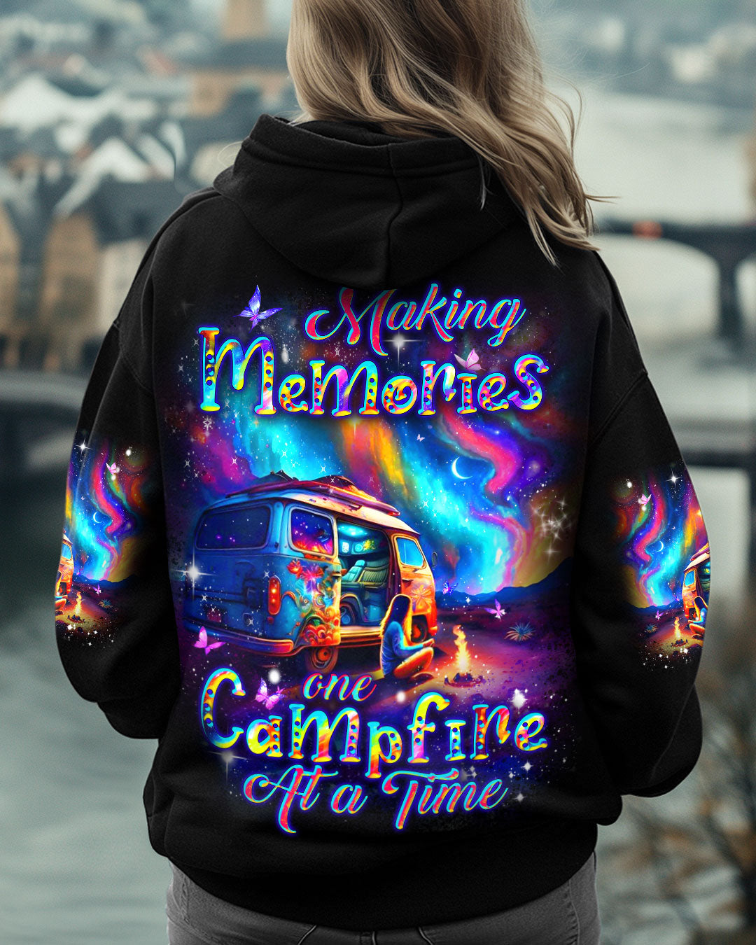 BLISSCORNERS MAKING MEMORIES ONE CAMPFIRE AT A TIME ALL OVER PRINT