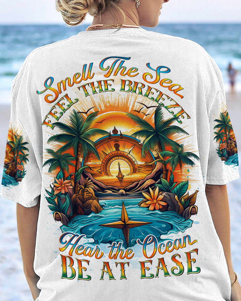 BLISSCORNERS SMELL THE SEA FEEL THE BREEZE ALL OVER PRINT