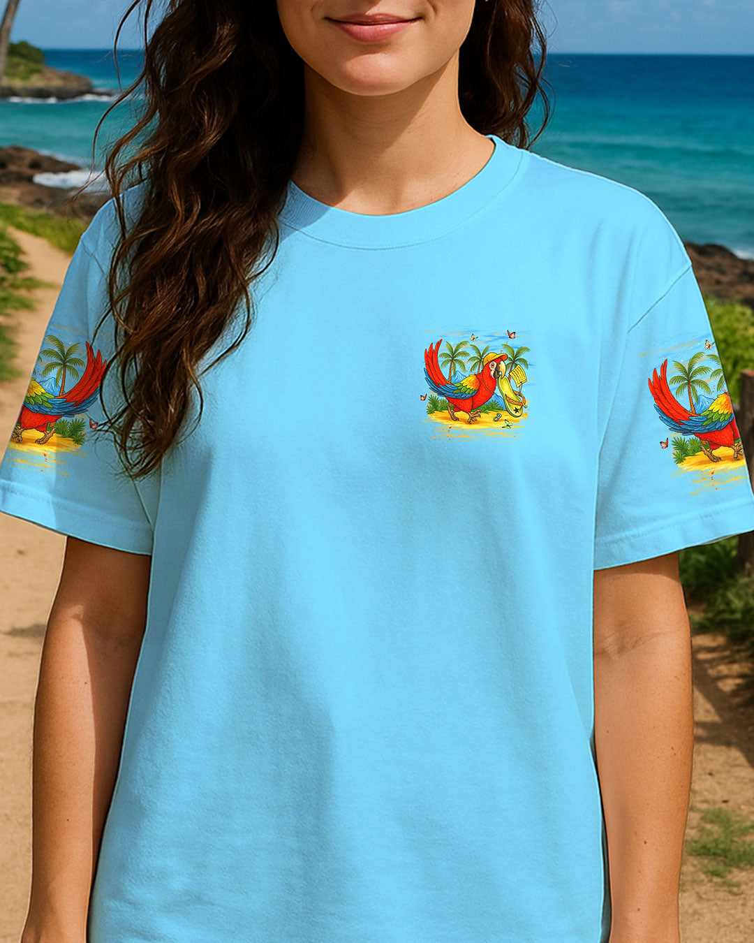 BLISSCORNERS BLEW OUT MY FLIP FLOP PARROT ALL OVER PRINT