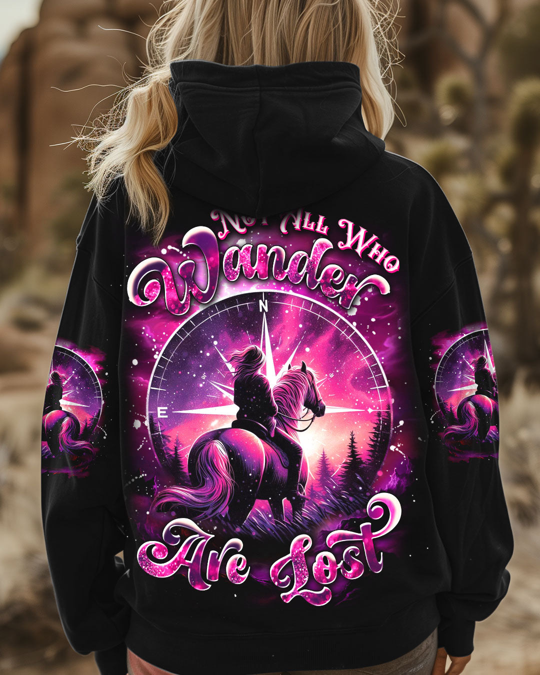 BLISSCORNERS NOT ALL WHO WANDER ARE LOST HORSE ALL OVER PRINT