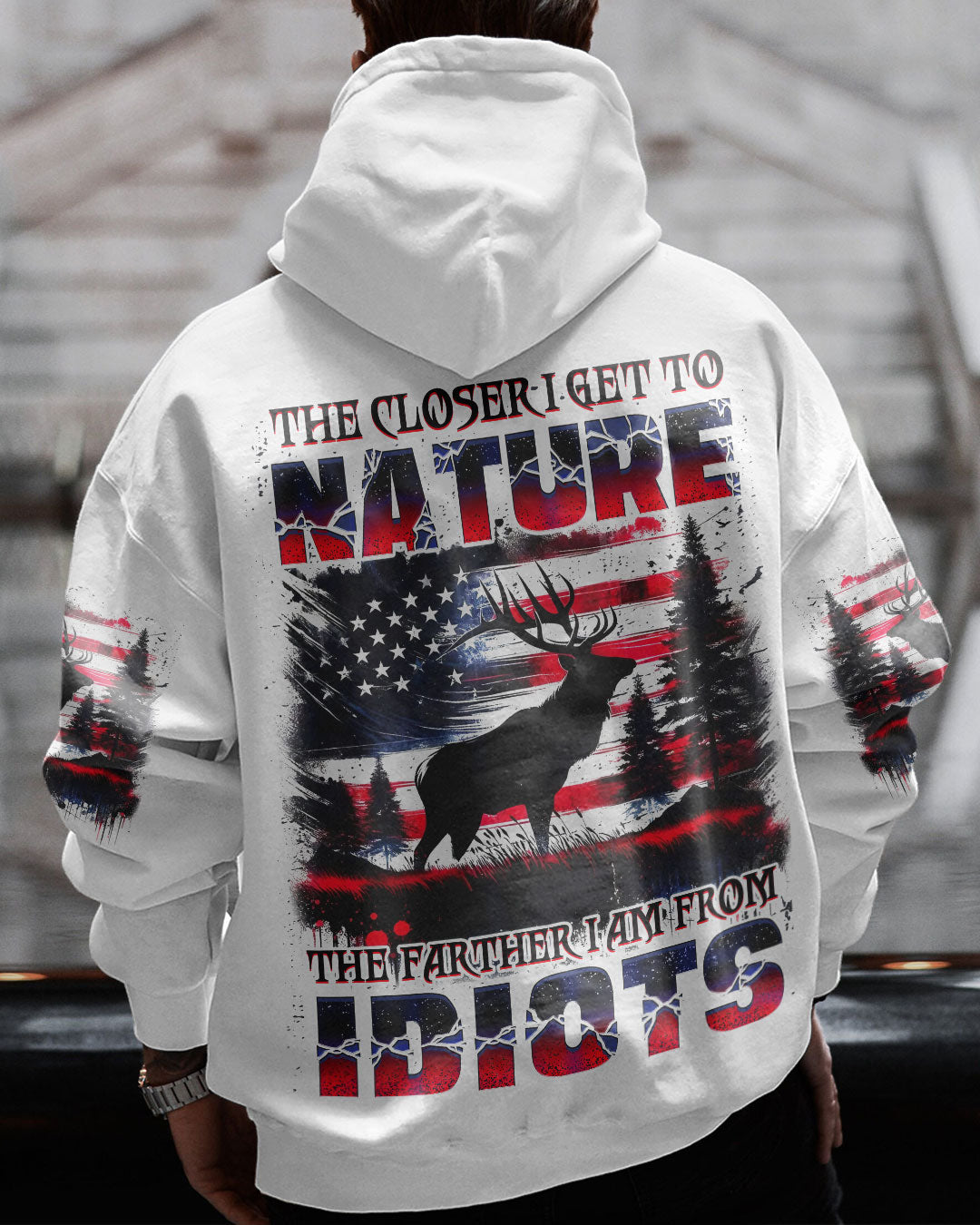 BLISSCORNERS THE CLOSER I GET TO NATURE DEER ALL OVER PRINT